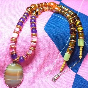 Handmade one of a kind necklace from("Holmes creations") original design.